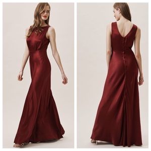 NWOT Anthropologie BHLDN Ghost London Alexia Satin Maxi Dress Z329-53